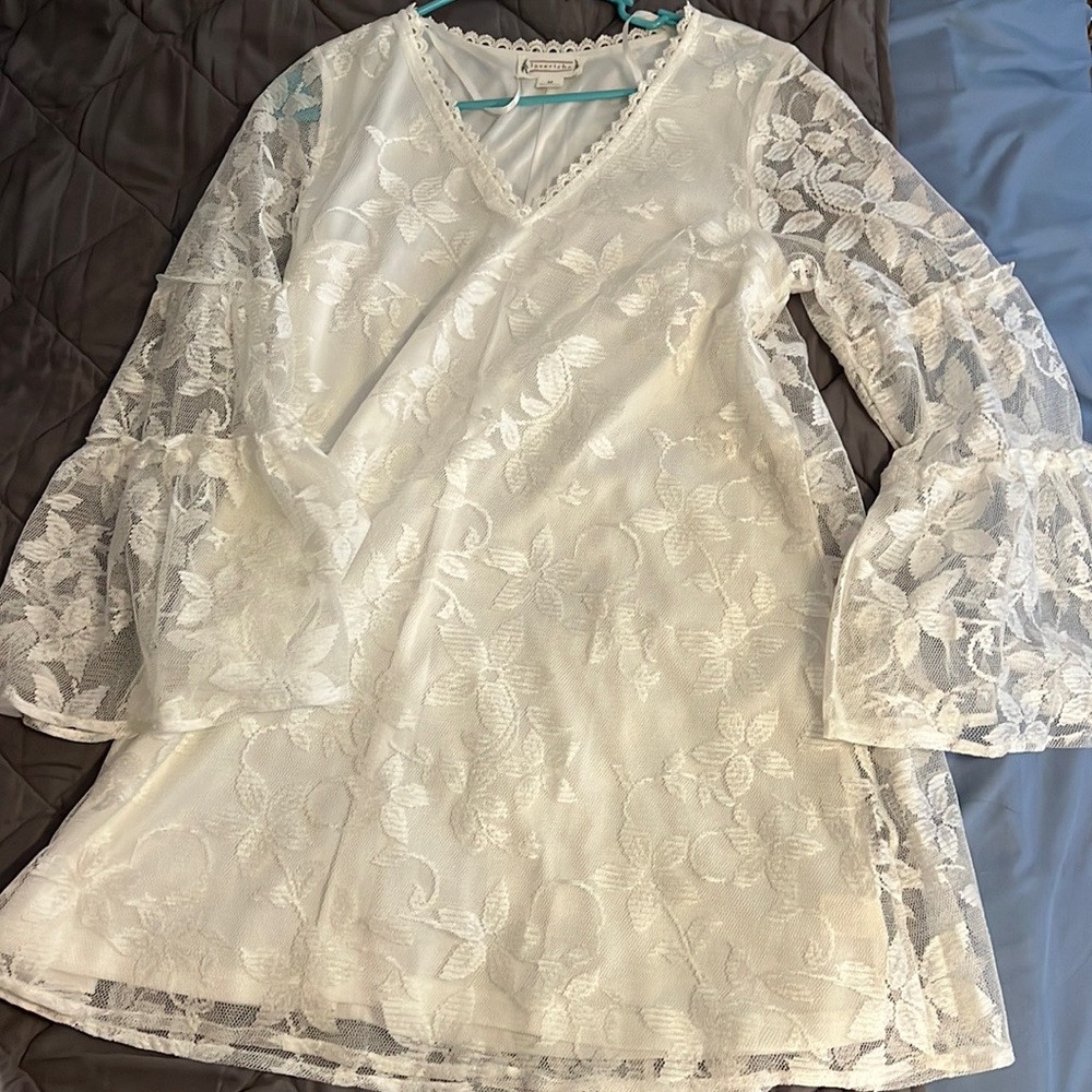 White floral dress